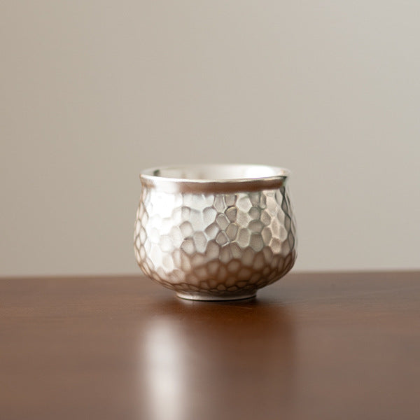 Hammered sterling silver cup