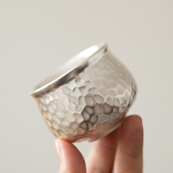 Hammered sterling silver cup