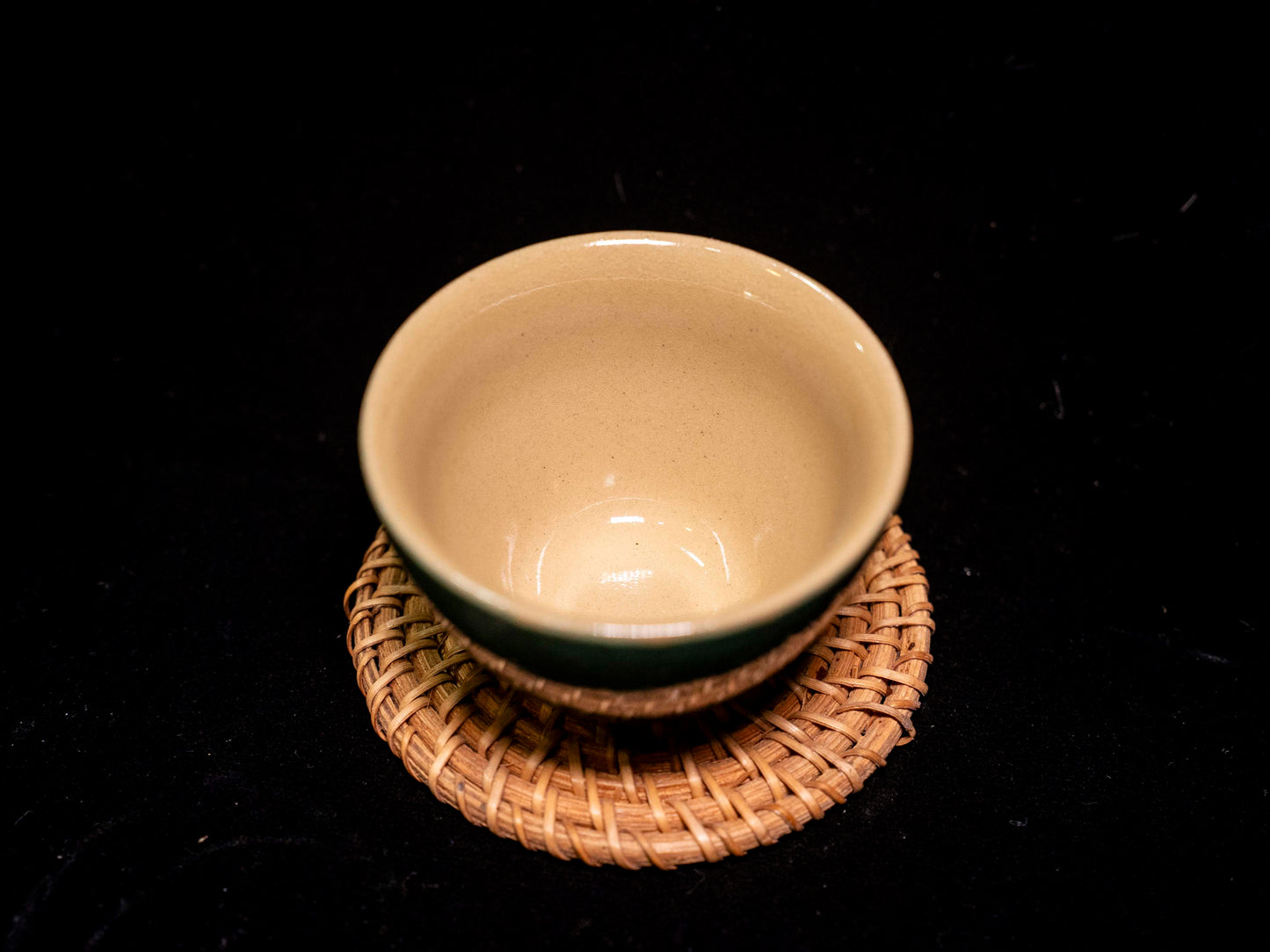 Handcrafted Ceramic Green ice crack Tea Tasting Cup