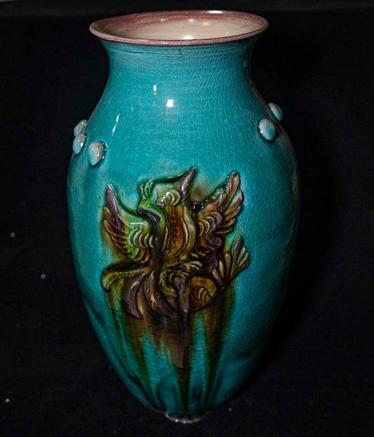 Handmade Ice Crackle Ceramic Vase