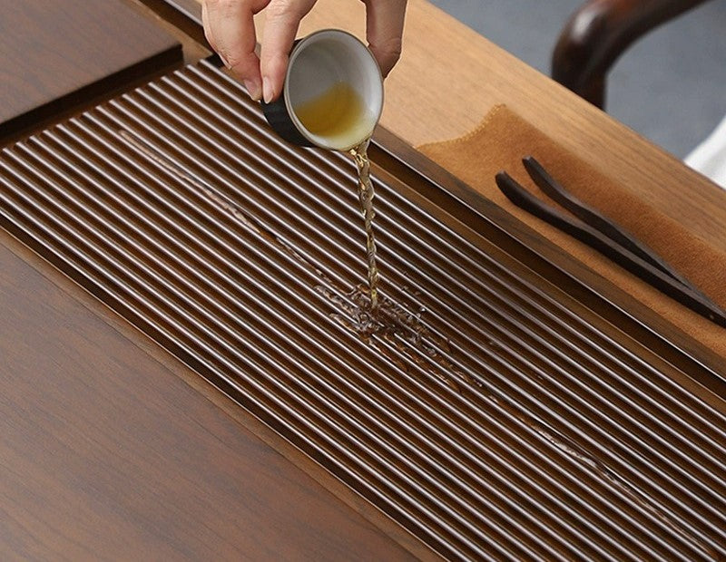 Solid wood tea tray