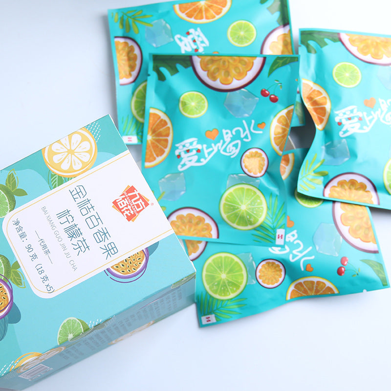 Morden Chinese Lemon Passion Fruit Tea （5 Packs）